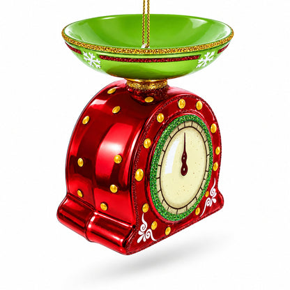 Kitchen Food Scale Glass Christmas Ornament