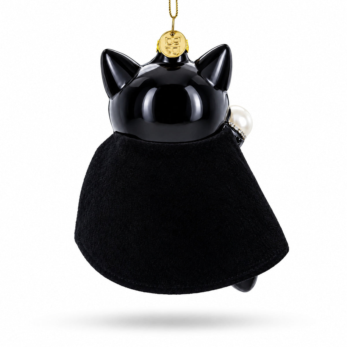 Superhero Kitty Glass Christmas Ornament