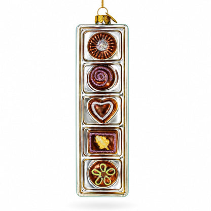 Box of Chocolates Glass Christmas Ornament