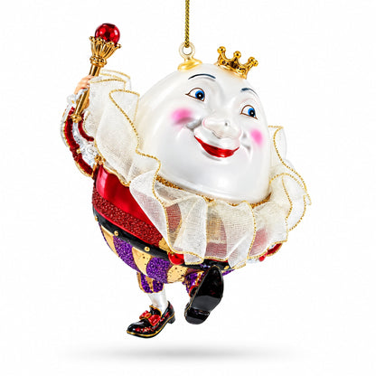 Regal Egg King Glass Christmas Ornament