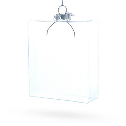 Flask Clear Glass Christmas Ornament