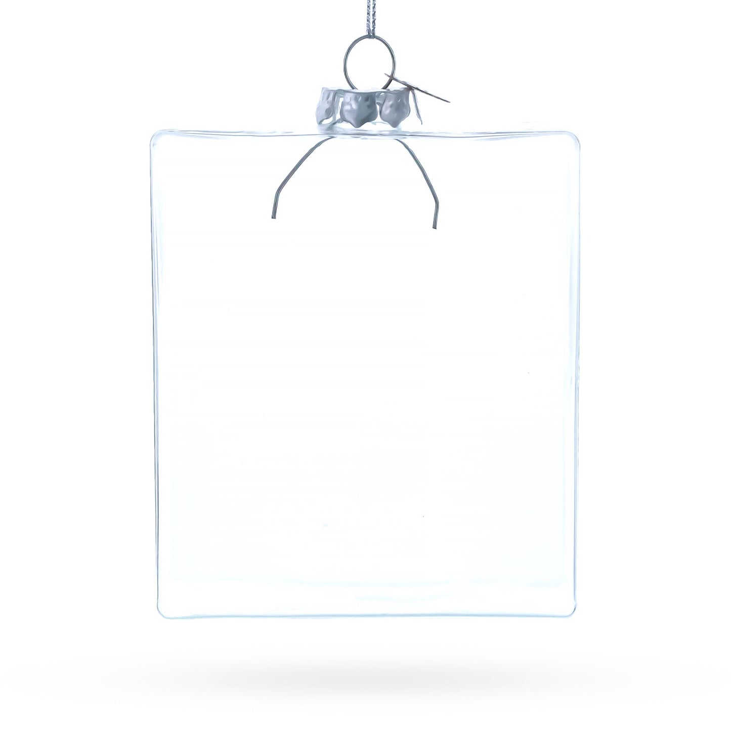 Flask Clear Glass Christmas Ornament