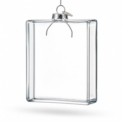 Flask Clear Glass Christmas Ornament