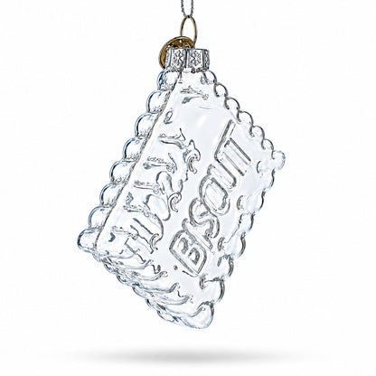 Biscuit Cookie Clear Glass Christmas Ornament