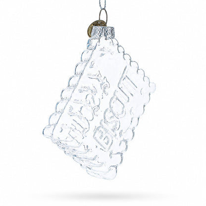 Biscuit Cookie Clear Glass Christmas Ornament