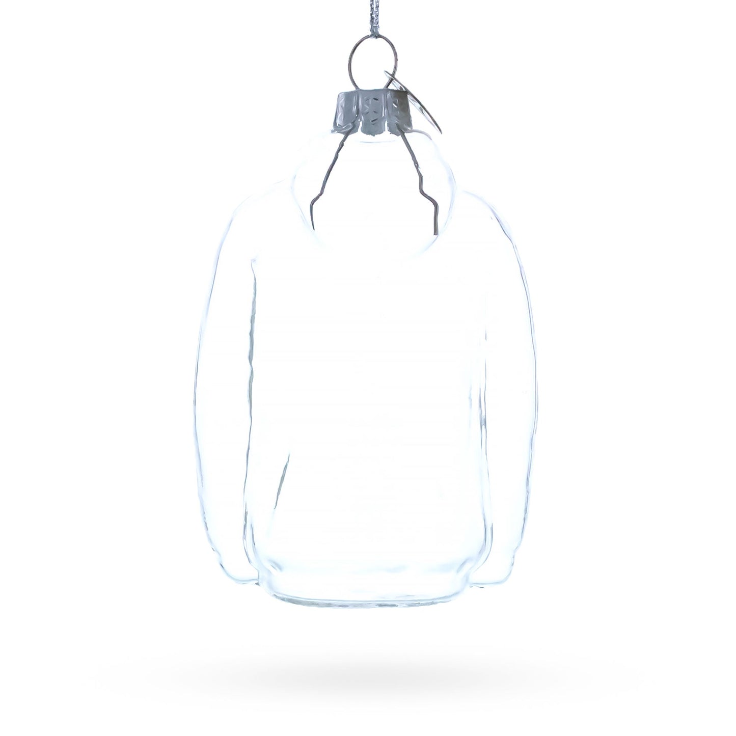 Hoodie Clear Glass Christmas Ornament