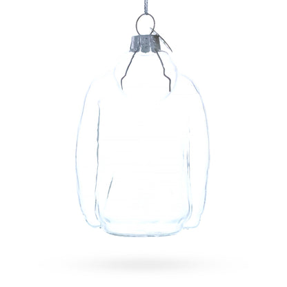 Hoodie Clear Glass Christmas Ornament