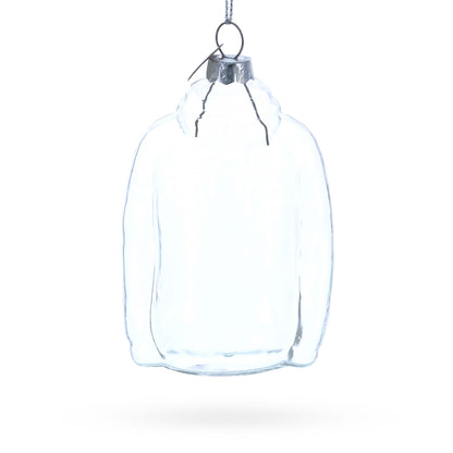 Hoodie Clear Glass Christmas Ornament