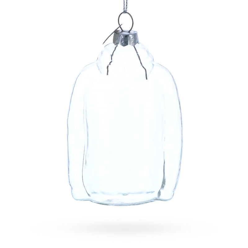 Hoodie Clear Glass Christmas Ornament