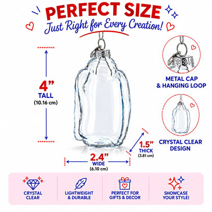 Hoodie Clear Glass Christmas Ornament