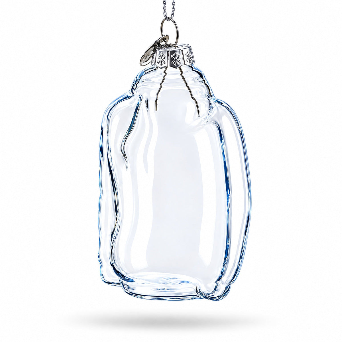 Hoodie Clear Glass Christmas Ornament