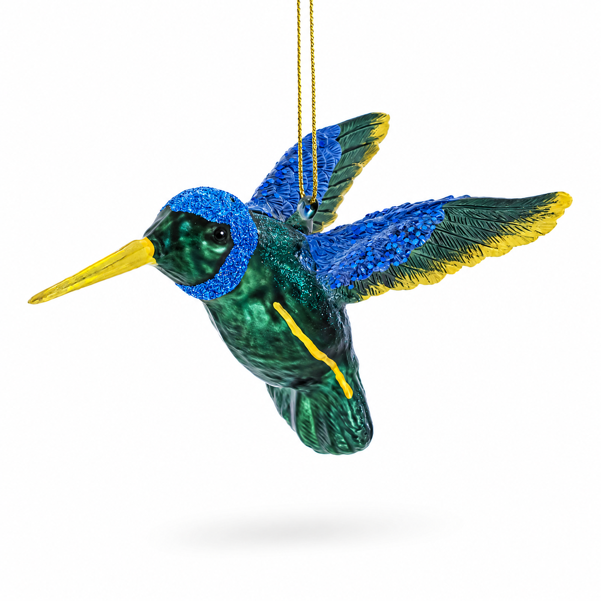 Hummingbird Glass Christmas Ornament