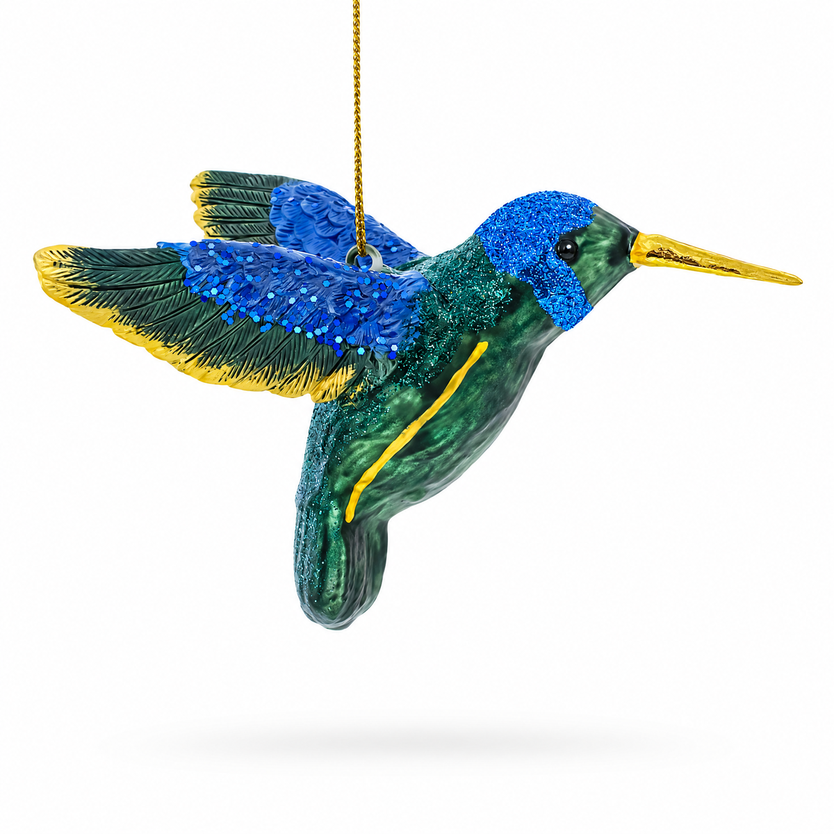 Hummingbird Glass Christmas Ornament
