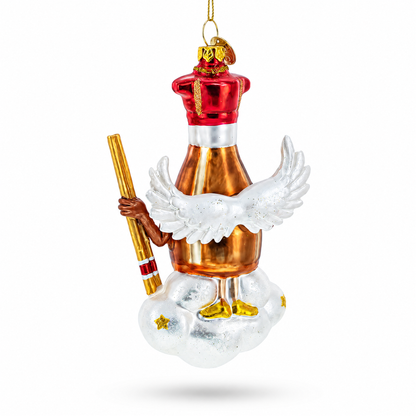 Soy Sauce with Chopsticks Glass Christmas Ornament