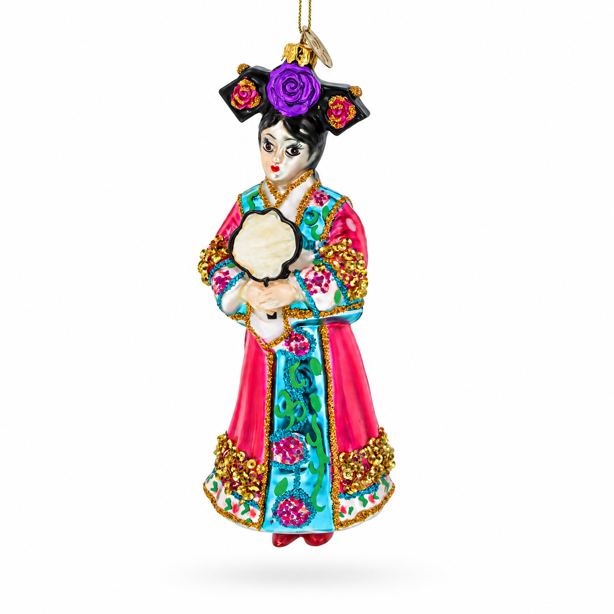 Chinese Empress Glass Christmas Ornament