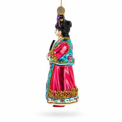 Chinese Empress Glass Christmas Ornament