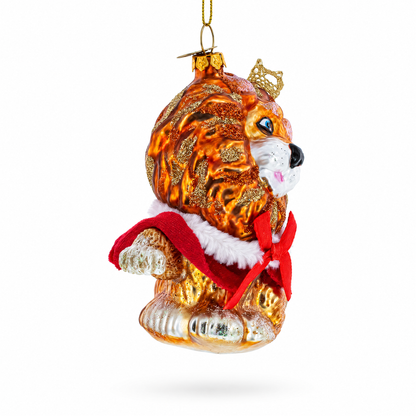 Regal Lion in Cape Glass Christmas Ornament