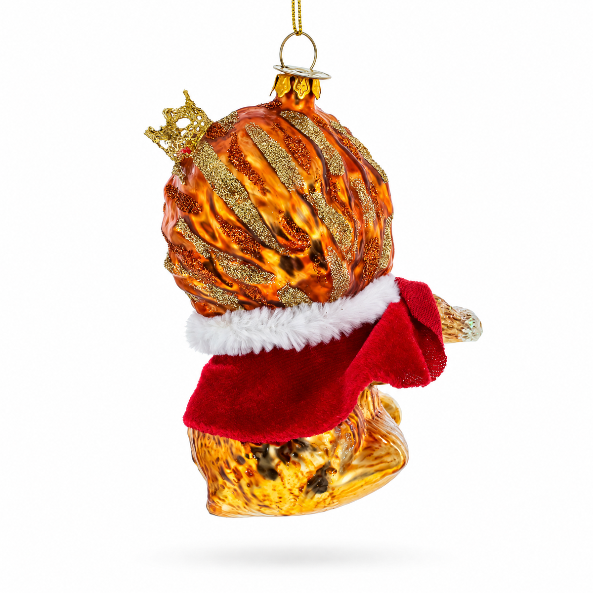 Regal Lion in Cape Glass Christmas Ornament
