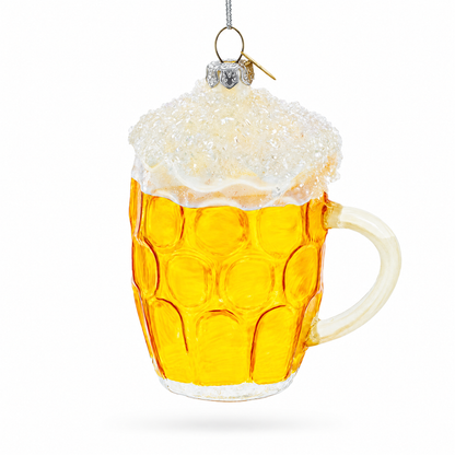 Glass of Foamy Beer Glass Christmas Ornament