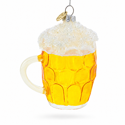 Glass of Foamy Beer Glass Christmas Ornament