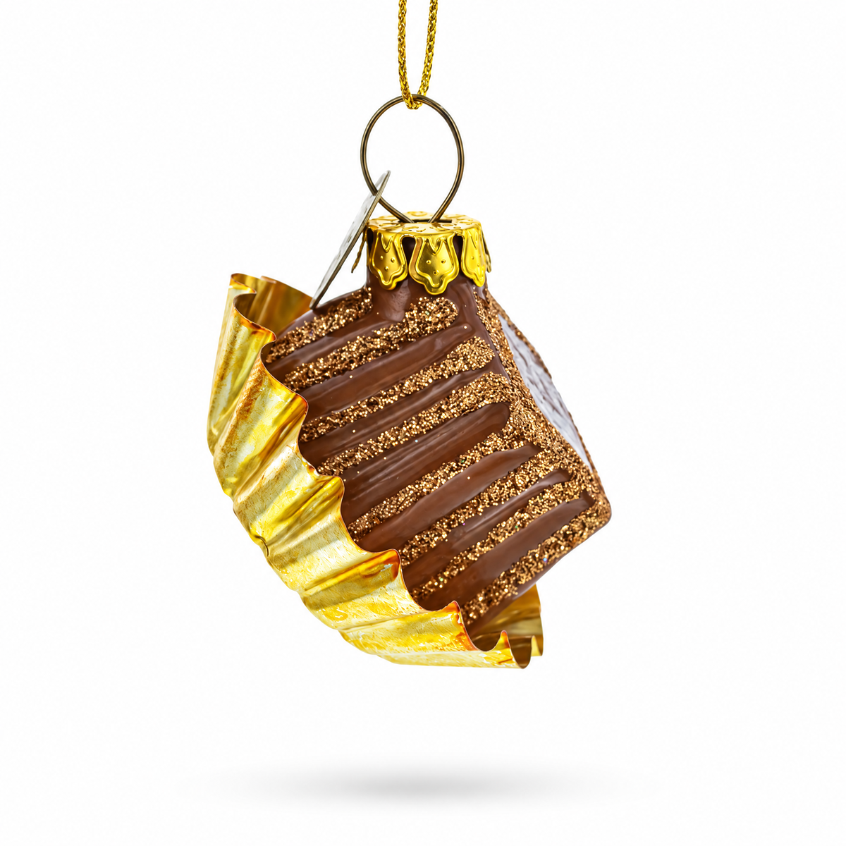 Chocolate Candy Glass Christmas Ornament