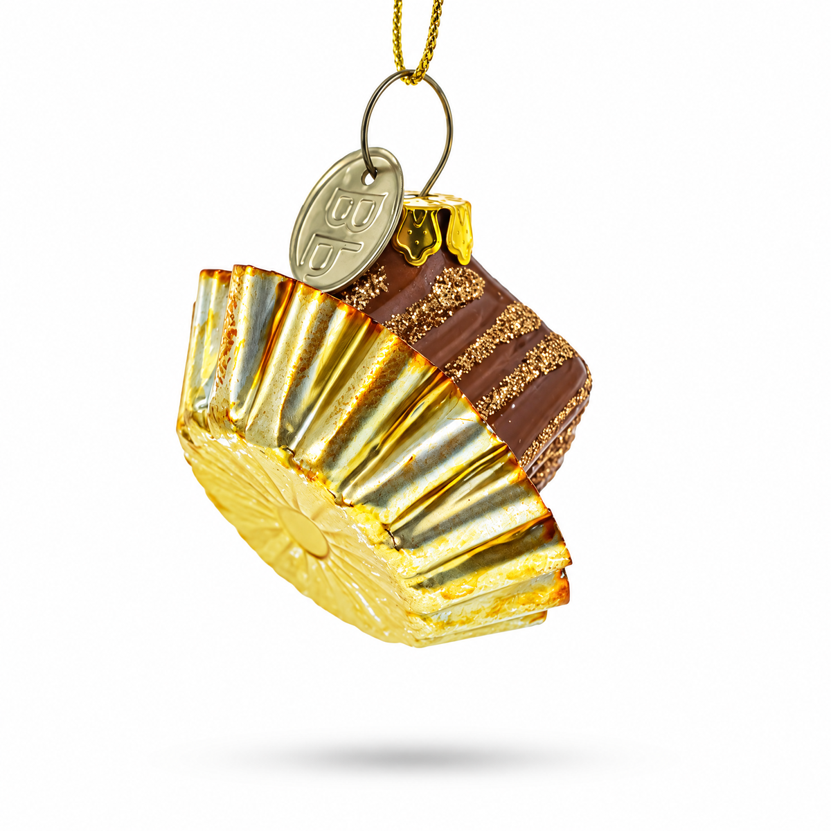 Chocolate Candy Glass Christmas Ornament