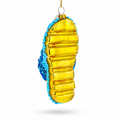 Beaded Flip Flops Glass Christmas Ornament