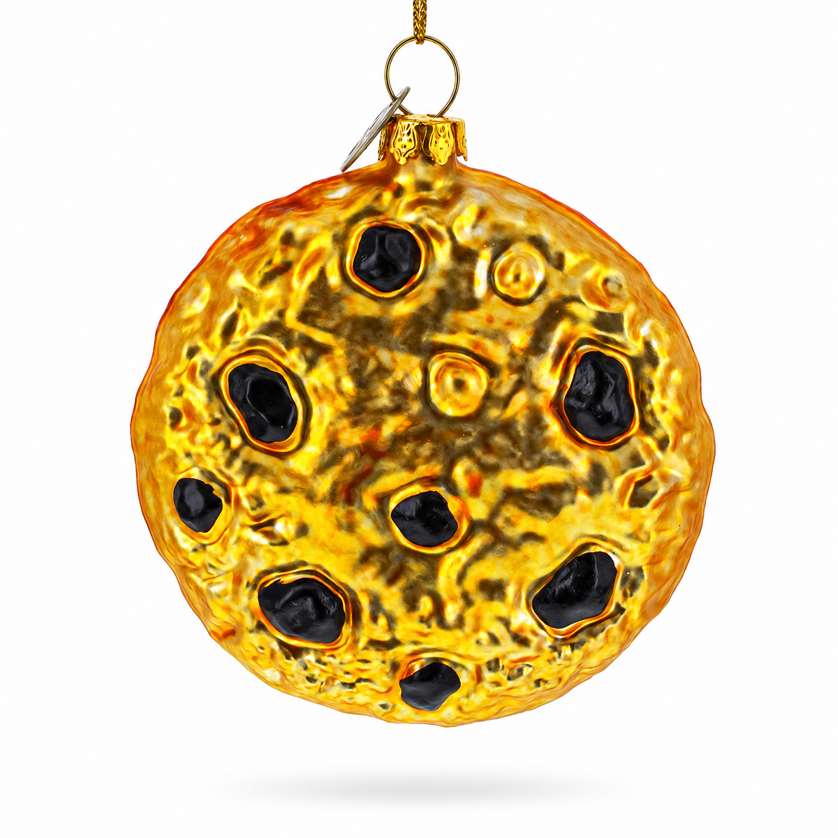 Chocolate Chip Cookie Glass Christmas Ornament