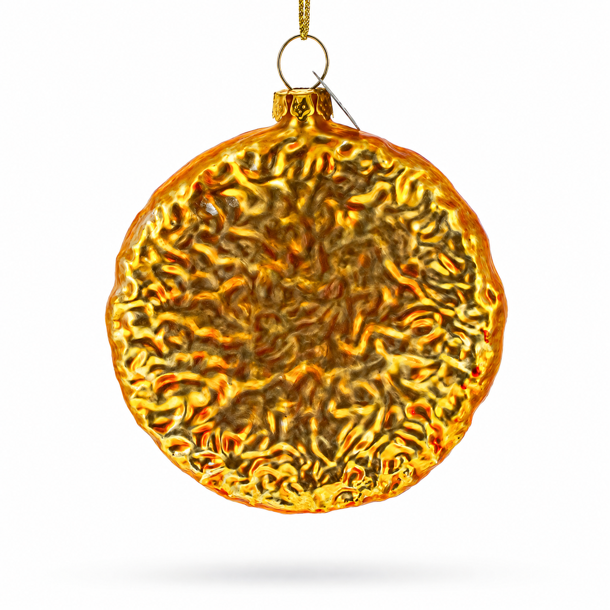 Chocolate Chip Cookie Glass Christmas Ornament