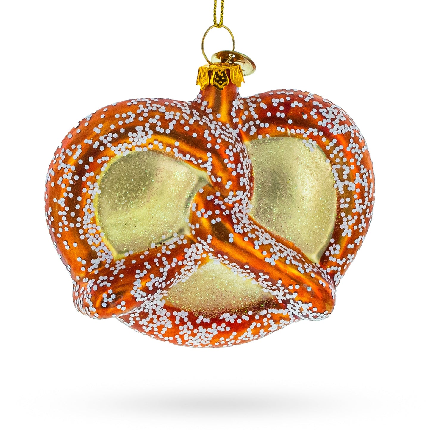 Twisted Pretzel Glass Christmas Ornament