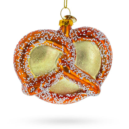 Twisted Pretzel Glass Christmas Ornament