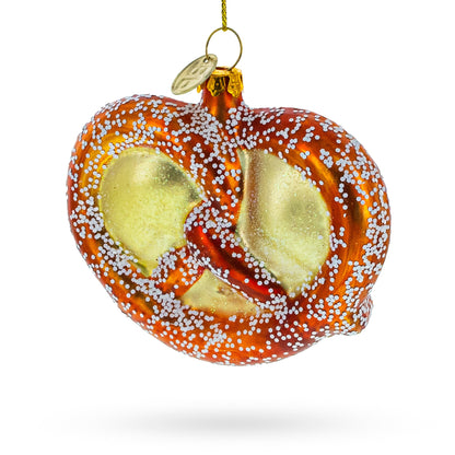 Twisted Pretzel Glass Christmas Ornament