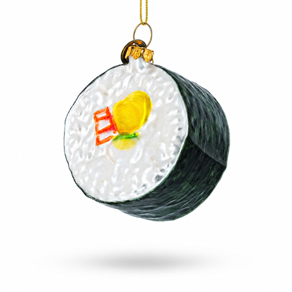 Sushi Roll Glass Christmas Ornament