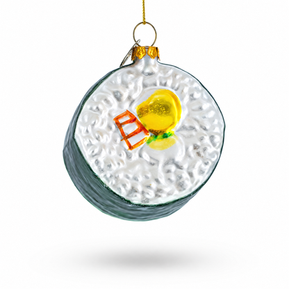 Sushi Roll Glass Christmas Ornament