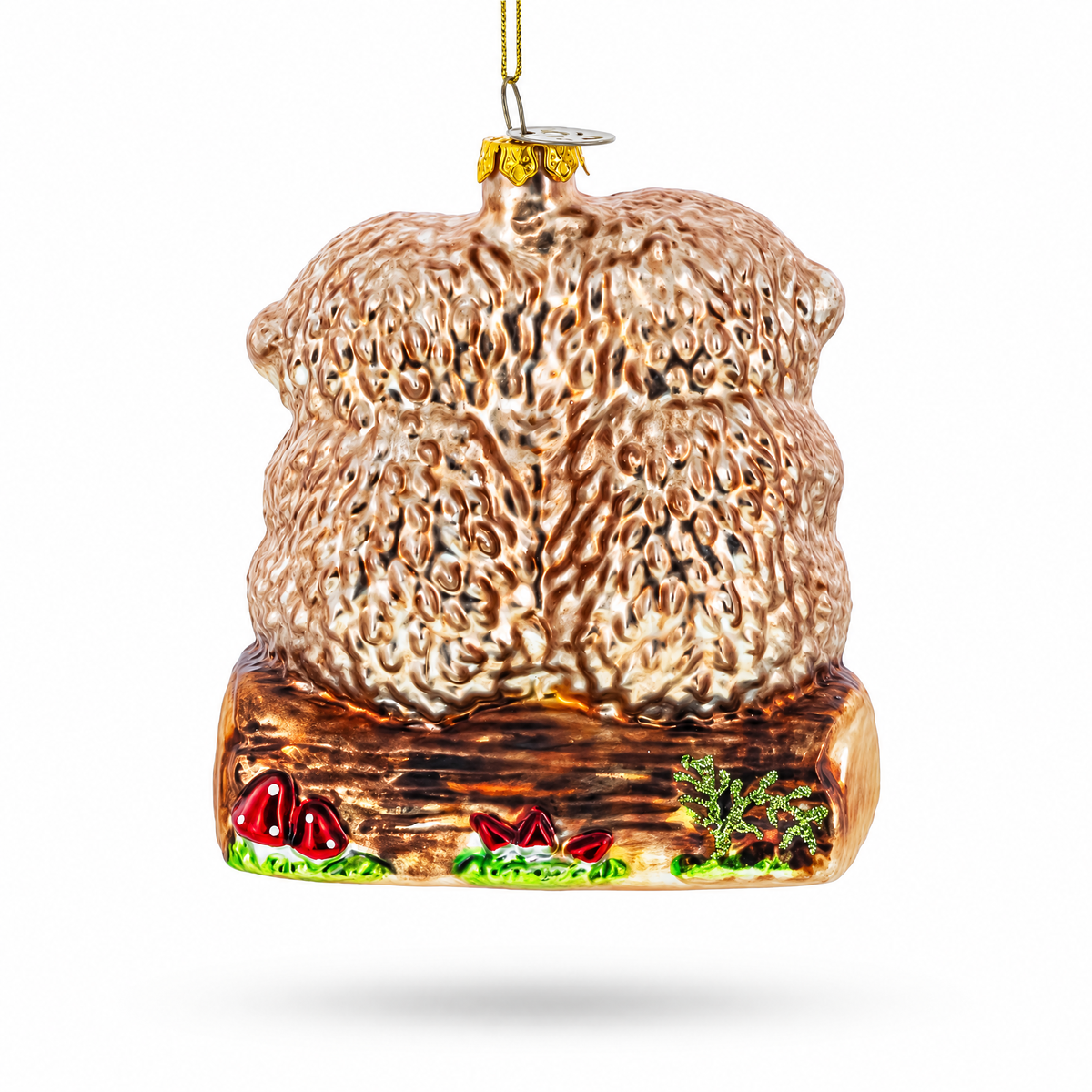 Wombats Roast Marshmallow Glass Christmas Ornament