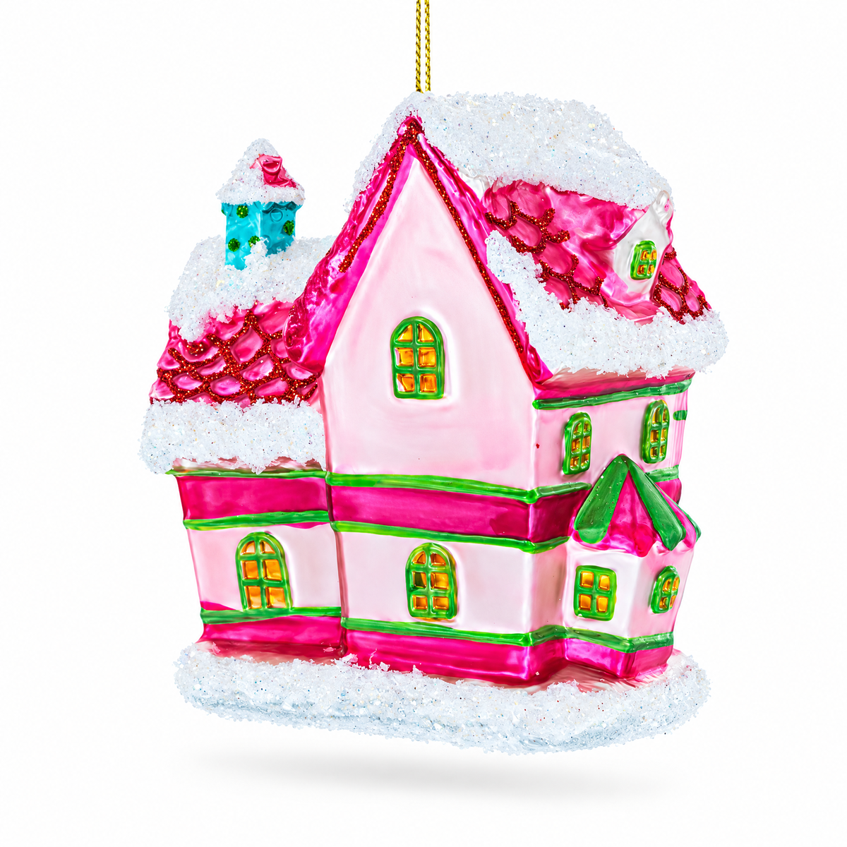 Whimsical Toy Shop Glass Christmas Ornament