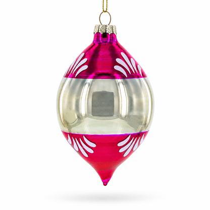 Vintage Tinsel Retro-Inspired Glass Christmas Ornament