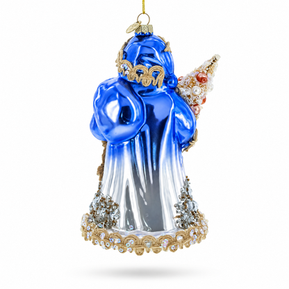 Did Moroz with Rope Glass Christmas Ornament