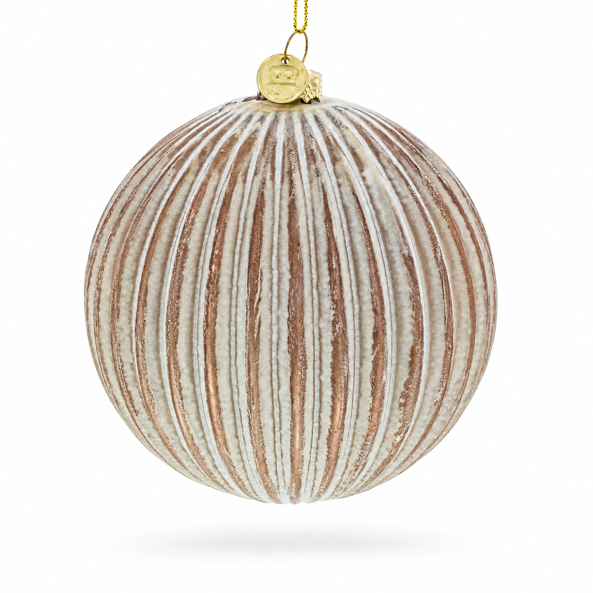 Ribbed Matte Glass Ball Glass Christmas Ornament
