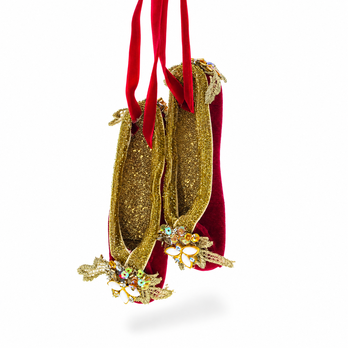 Red Shoes Glass Christmas Ornament