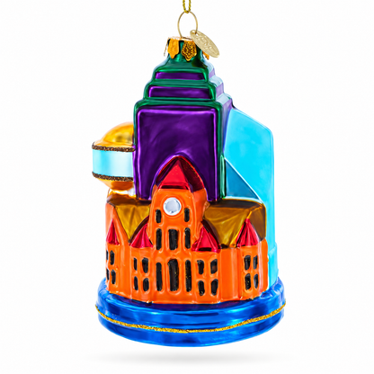 Landmarks of Dallas, Texas Glass Christmas Ornament
