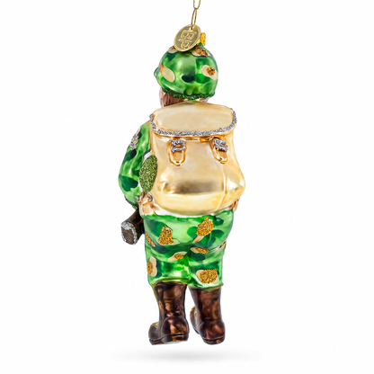 Soldier Glass Christmas Ornament