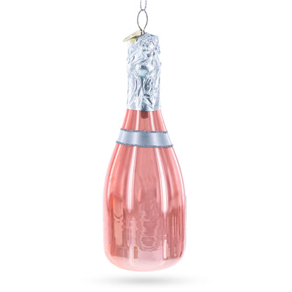 Pink Sparkling Wine Glass Christmas Ornament