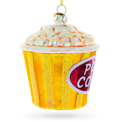 Pop Corn Glass Christmas Ornament