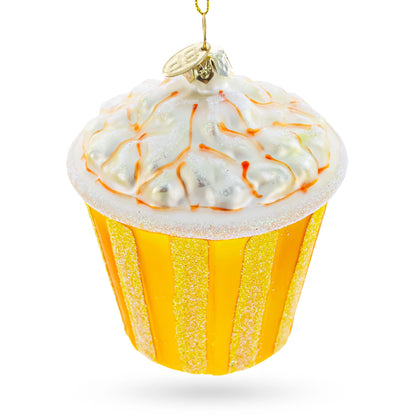 Popcorn Bucket Glass Christmas Ornament