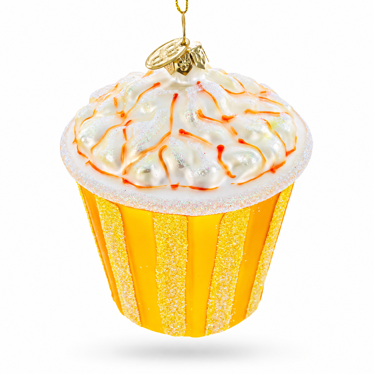 Popcorn Bucket Glass Christmas Ornament
