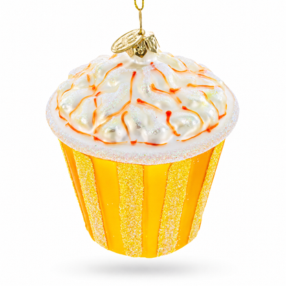 Popcorn Bucket Glass Christmas Ornament