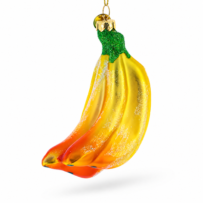 Bananas Glass Christmas Ornament