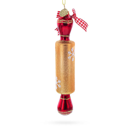 Rolling Pin Glass Christmas Ornament
