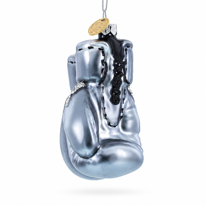 Boxing Gloves Glass Christmas Ornament